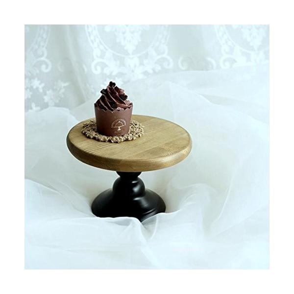 木製 ケーキスタンド 与え ウェディング ケーキ フォンダン ディスプレイ 12インチ 4種選べる プレート コーヒー