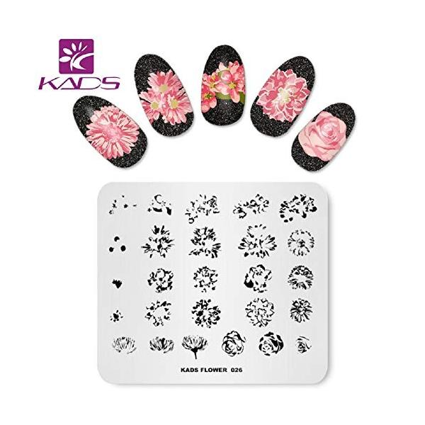 Kads ネイルアートスタンピングプレート お得なキャンペーンを実施中 パターンスタンプテンプレート Fl026 ネイルイメージプレート