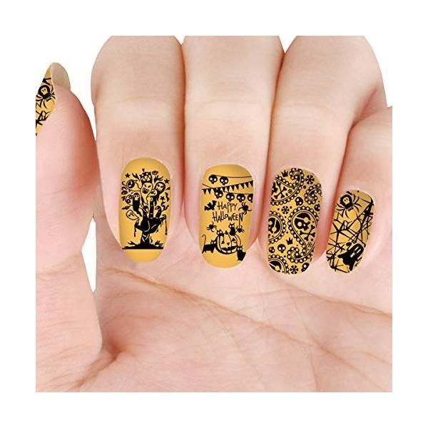 Yideahome 現品 スタンピングプレート ゴースト スタンプネイル ネイルプレート 大人気 ハロウィン ファッション ネイルデザイン用品