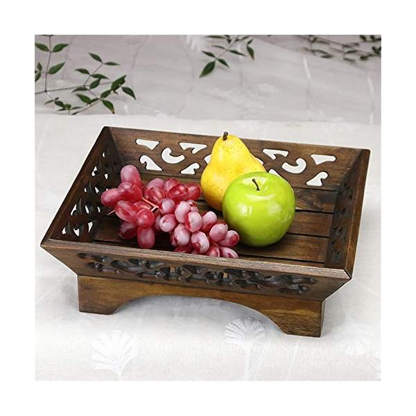 Gannbarou 格安店 お菓子皿 果物皿 フルーツプレート フルーツ入れ ボウル 木製 おしゃれ 小物入れ スナック