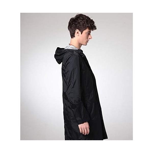 メンズファッショントレンドレインコート大人登山旅行レジャーポンチョ 色 黒 さいず Xl サイズ 上質