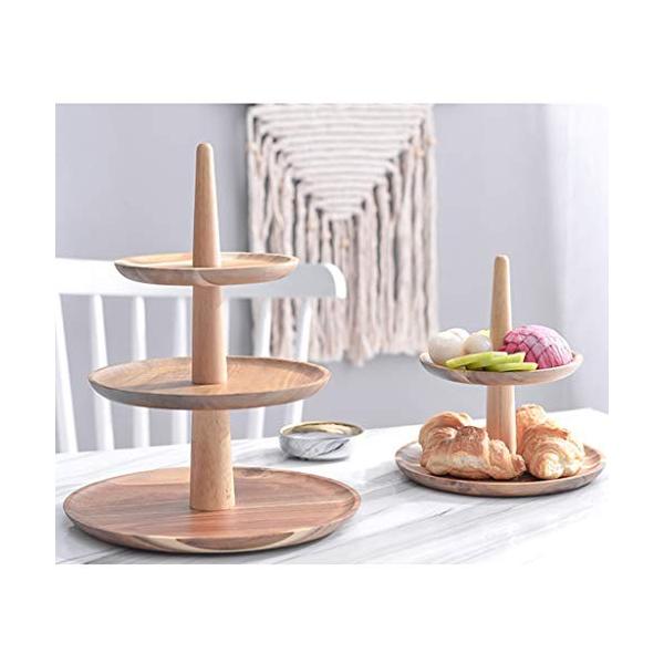 ケーキスタンド 人気急上昇 木製 トレイ 結婚式用 パーティー用 誕生日用 イベント用 3層 カップ用 全2サイズ