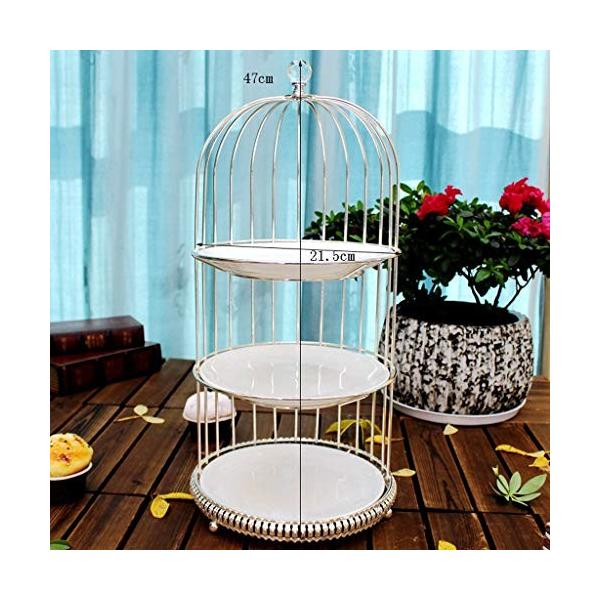 Slh 北ヨーロッパ3層ドライフルーツプレートスナックプレートフルーツバスケットセラミックプレートケーキスナックラック Color 1年保証