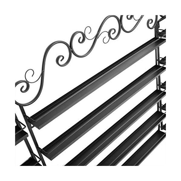 Silun メタルネイルポリッシュ壁マウントラック 5段 オーガナイザー ネイルディスプレイホルダー 年中無休 メタルネイルポリッシュ壁