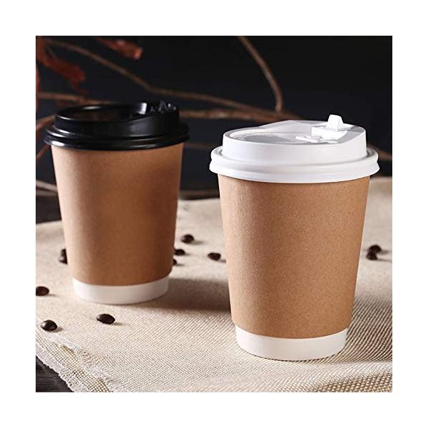 紙カップ ペーパーカップ 使い捨てカップ コップ 二重断熱カップ 気質アップ コーヒー お茶 会社 ティー フタ付き おしゃれ こーピーコップ 業務用