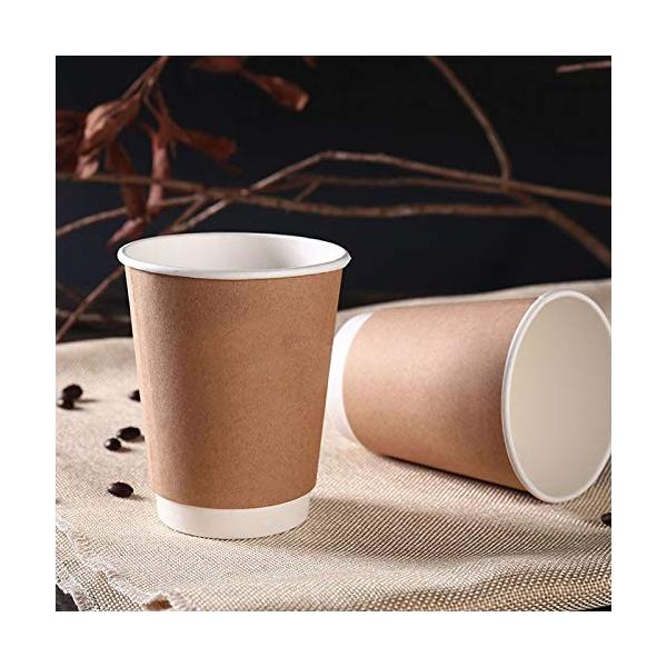紙カップ ペーパーカップ 使い捨てカップ コップ 二重断熱カップ 気質アップ コーヒー お茶 会社 ティー フタ付き おしゃれ こーピーコップ 業務用