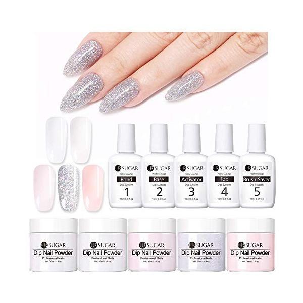 爆買い送料無料 Ur Sugar Dip Nail Powder ネイルスターターキット ディップパウダー Kit 5色 Starter