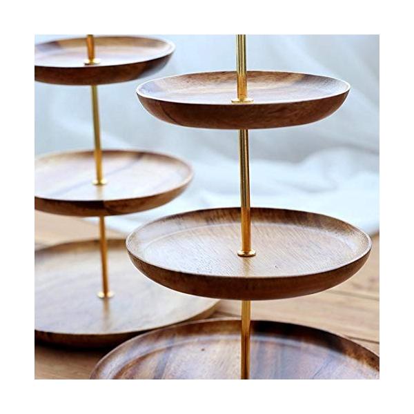 Leking 3段 2段 フルーツバスケット 木製 ケーキスタンド 果物かご プレゼント くだもの 店舗 インテリア おしゃれ お菓子入れ 小物入れ