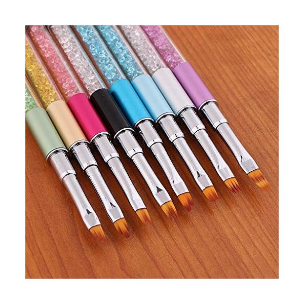 Fenteer ネイルアートブラシ マニキュアブラシ マニキュア絵画ブラシ 8本セット ネイルデザインブラシ 新商品