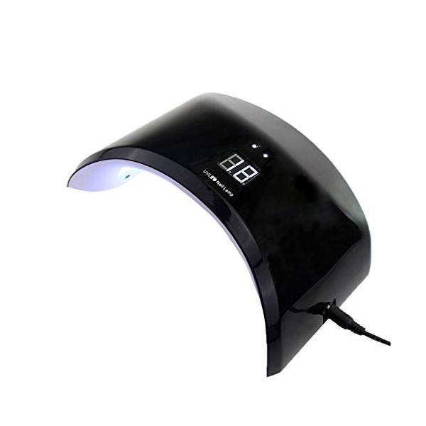 ネイルドライヤー24w Uvポリッシュリムーバーledネイルランプ用ジェルネイルポリッシュ 30秒 60秒時間設定と99秒低発熱 好評 黒