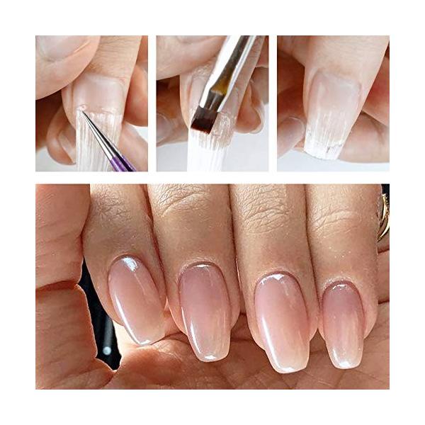 10枚入り 長さだしファイバーグラス ネイルエクステンション グラスファイバー 新生活 マニキュアサロンツール ネイルアート