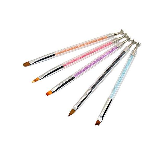 Gespout ネイルアート ネイルブラシ爪アート ライン ネイル筆 ネイル用品道具 ジェルネイル用 引き出物 2way 多用途 ジェルネイルブラシ