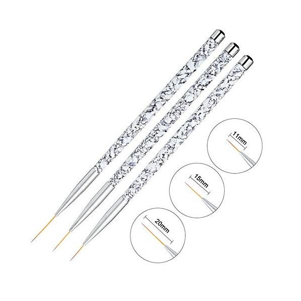 Gespout ネイルアート ネイルブラシ 極細 爪アート ライン シンプル ジェルネイル用 ネイル筆 ネイル用品道具 いよいよ人気ブランド ジェル ネイルブラシ 絵の具