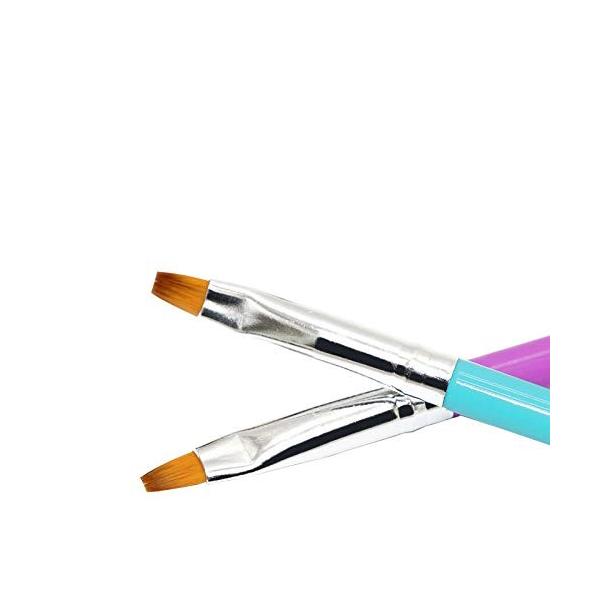 Gespout ネイルアート ネイルブラシ爪アート 送料無料激安祭 ライン ネイル筆 ジェルネイルブラシ 可愛い 2way ネイル用品道具 ジェルネイル用 多用途