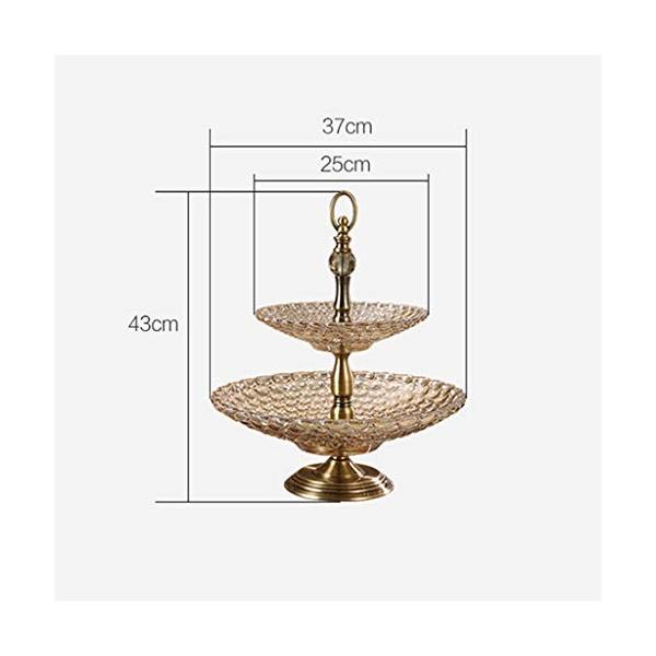 2層 フルーツ皿 クラシック フルーツボール シンプル 新作 クリスタル フルーツ入れ 小物入れ 卓上収納 お菓子 プレート 果物収納かご 砂糖 皿 かご