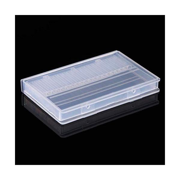 Ruier Tong ネイルドリル 収納ケース ネイルビッドセット 研削ネイル用 ネイル研削ヘッド収納ボックス 20穴 透明 並行輸入品 プラスチック