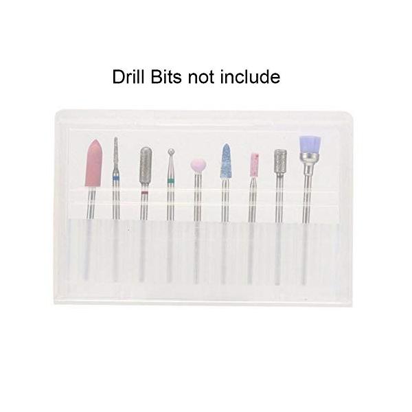 Ruier Tong ネイルドリル 収納ケース ネイルビッドセット 研削ネイル用 ネイル研削ヘッド収納ボックス 穴 透明 並行輸入品 プラスチック
