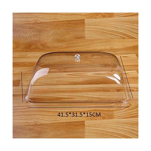 透明ドーム 長方形ダストカバープラスチック収納カバーケーキドーム野菜ドーム家庭用フードカバーカフェデザートカバー Size 売れ筋