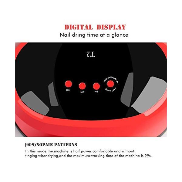 ネイルドライヤー用72w Uv ホワイト 超人気 専門店 Ledランプマニキュアスマートledディスプレイ用オールジェルネイルポリッシュネイル アートツール