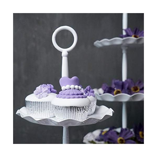 3層カップケーキスタンド アイアンアートカップケーキタワーディスプレイホルダー デザートフルーツスナックキャンディースタンド 結婚式 誕生 パーティー 海外並行輸入正規品