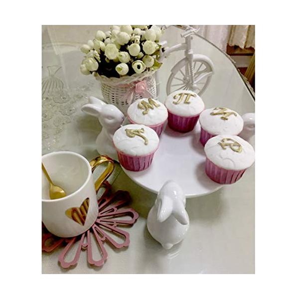 フルーツバスケットウサギパターン高ケーキプレート創造フルーツプレートトレイスナックボード食器誕生日結婚式デザートテーブル A 定番