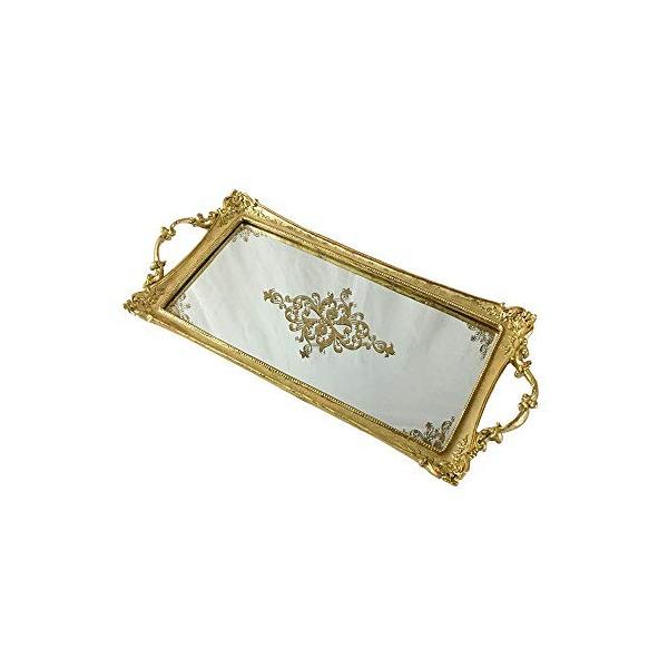 ケーキスタンド 格安店 装飾品トレイ フルーツプレートフルーツレトロ長方形ケーキ北欧化粧品収納トレイヨーロッパ茶トレイミラーデザートデコレーション 結婚式