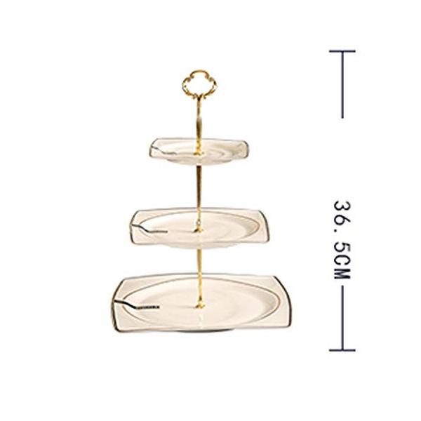 ケーキスタンド 北欧の3段ケーキスタンドクリエイティブデザートスタンドフルーツプレートモダンなリビングルームアフタヌーンティートレイ 受賞店