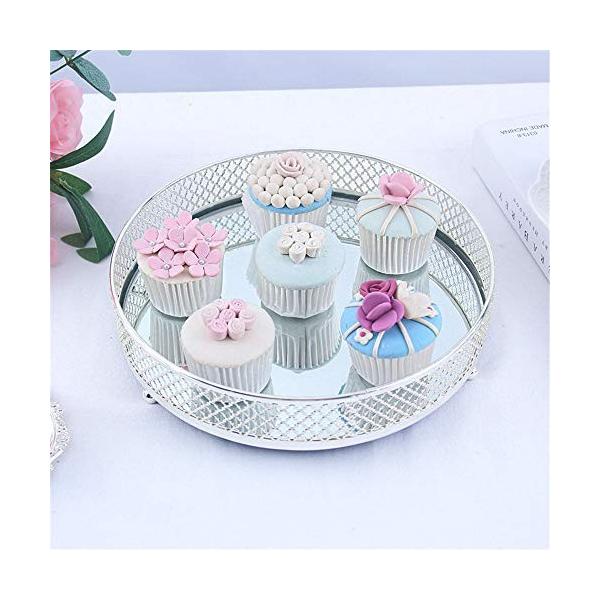 ケーキスタンド 台所のための銀製の結婚式の金属のケーキの立場