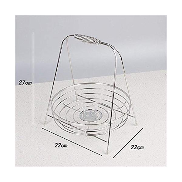 ハンドル付きフルーツバスケット 現金特価 大容量ステンレススチール製フルーツバスケット シンプルでスタイリッシュなホームフルーツバスケットデスクトップ 収納バスケ