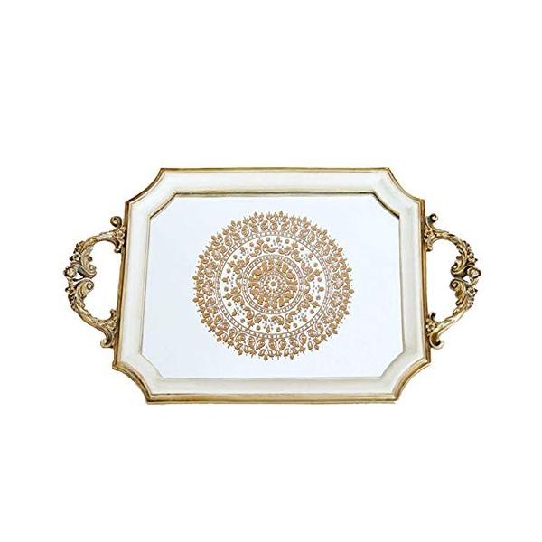 ケーキスタンド ヨーロッパのレトロなサービストレイウェディングデコレーションミラーケーキトレイの誕生日パーティーケーキキャンドルジュエリーラック 週末限定タイムセール