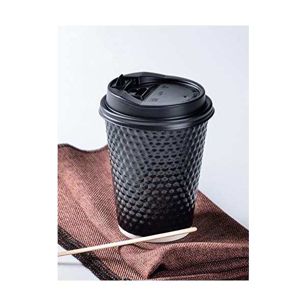 Xz15 蓋付きの使い捨てコーヒーカップ リサイクル可能 食品用 コーヒー 送料0円 家庭用およびオフィス用 1パックあたり100個 紅茶 Size