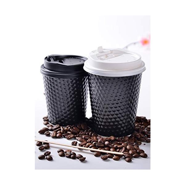 Xz15 蓋付きの使い捨てコーヒーカップ リサイクル可能 食品用 コーヒー 送料0円 家庭用およびオフィス用 1パックあたり100個 紅茶 Size
