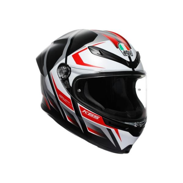 公式】K6 S JIST Asian Fit - KARVE MATT BLACK/WHITE/RED バイク用