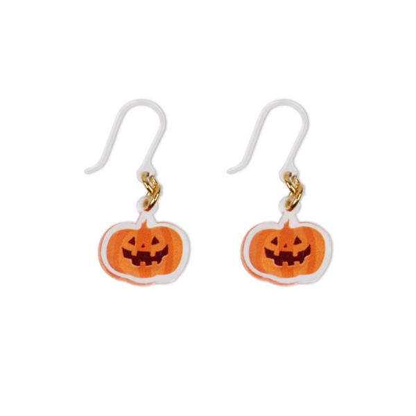 ハロウィン 樹脂ピアス フックタイプ ミニかぼちゃ 1ペア 2個組 大王製作所