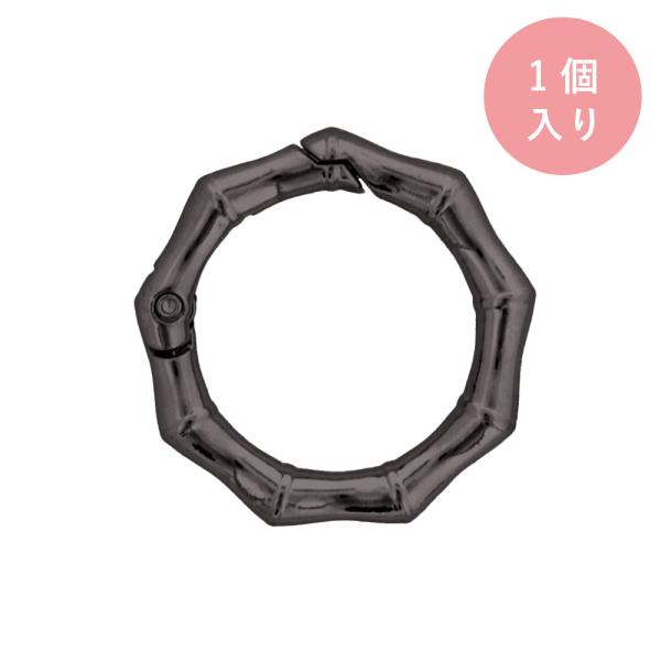 ダイキャストカラビナ 竹柄タイプ 34mm ブラック 1個入り 大王製作所