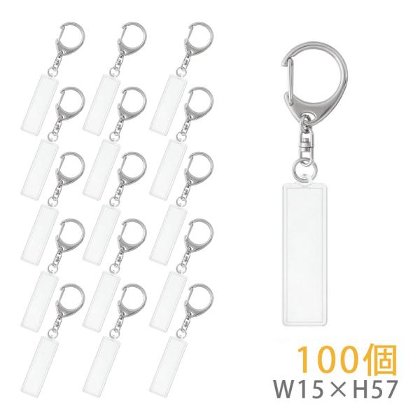 ハメパチ キーホルダー スティック フラットタイプ KSF 100個入り