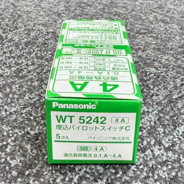WT5242 5個入1箱 Panasonic パナソニック コスモシリーズ 埋込パイロットスイッチC 2026年製 管61150