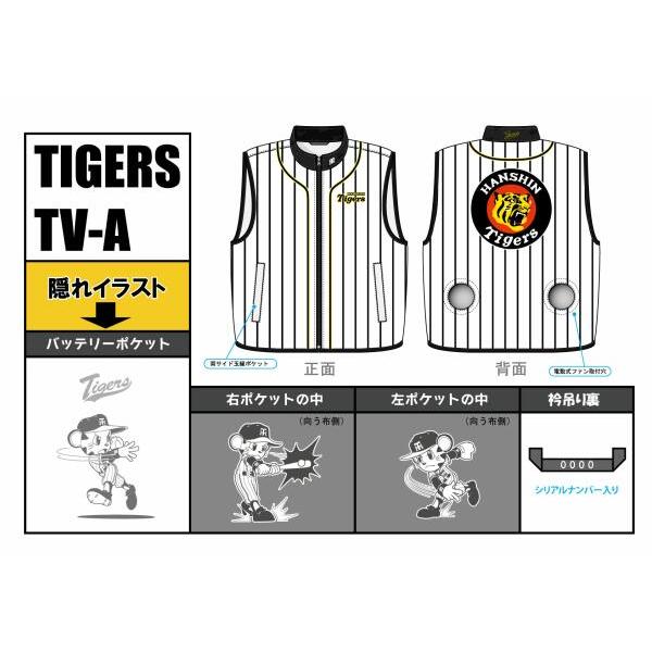 電動ファン付きウエア ベスト単品 阪神タイガース Tv 1 縦縞 白黒 着る扇風機 代引き不可 Tv 1 白衣のおおぎや 通販 Yahoo ショッピング