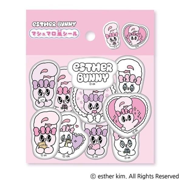 エスターバニー マシュマロ風シール（ぷっくりシール） : RIO SHOP