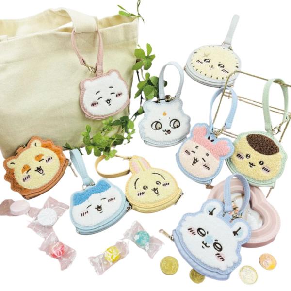 ちいかわ おかおサガラミニポーチ サガラ刺繍 もこもこ