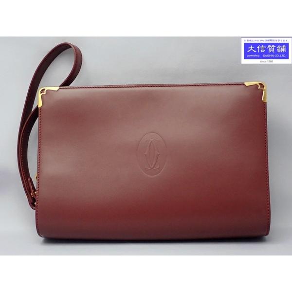 未使用級】 カルティエ マスト ドゥ クラッチバッグ カード 箱付き