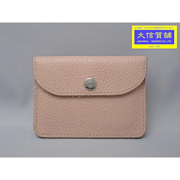 KYOTO SELECT キョウトセレクト レザー カードケース大 ピンク 中古B 【送料無料】 A-7993