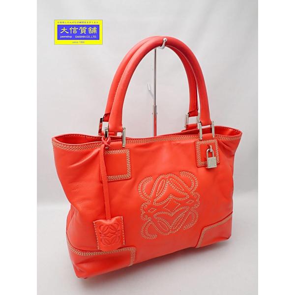 ロエベ LOEWE アマソナ フスタ トートバッグ アナグラム　 レザー LOEWE（ロエベ） アナグラム アマソナ フスタ トートバッグ バー