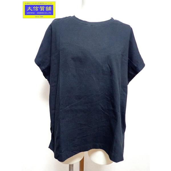 MUJI 無印良品 レディース コットン ノースリーブ Tシャツ M ブラック 中古B 【送料無料】 A-8721