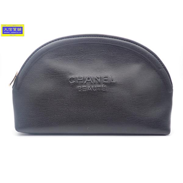 【美品】CHANEL ブラック ポーチ CHANEL（シャネル） CHANEL BEAUTE コスメポーチ ノベルティ ブラック