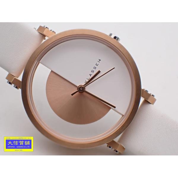 KLASSE14 IMPERFECT ARCH クラッセ 14 レディースクォーツ 32mm ホワイトレザー 電池交換済 中古A 【送料無料】 B-2397