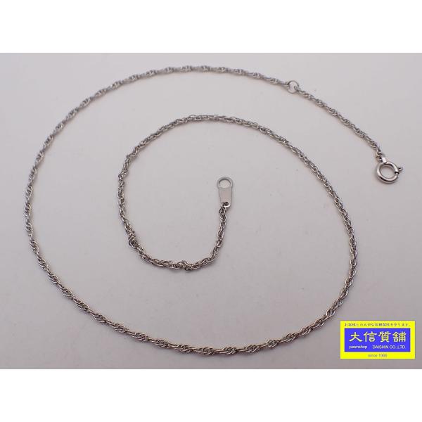 Pt850 プラチナ Wアズキチェーン ネックレス 40cm 4.17g 中古A 【送料無料】 C-9684