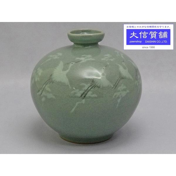 韓国 高麗青磁 青磁器 深源 壺 一輪差 花器 花瓶 雲鶴 新品同様品 送料無料 D 1874 Buyee Buyee 日本の通販商品 オークションの代理入札 代理購入