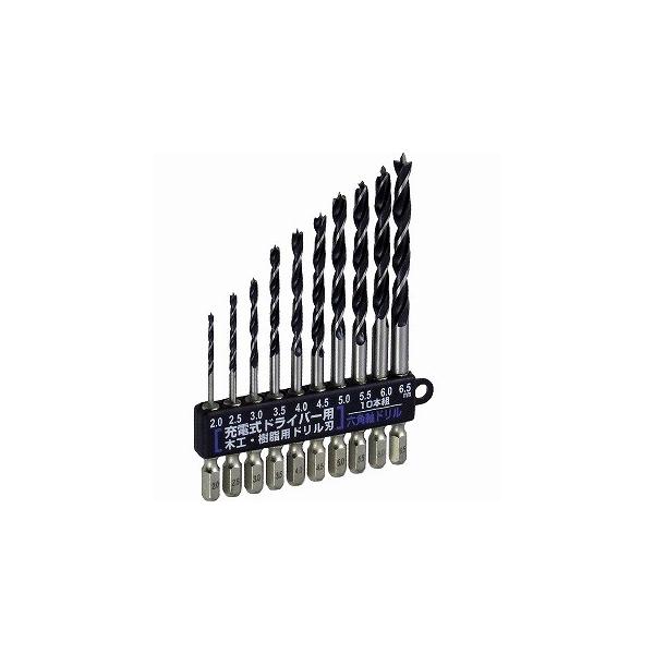 他サイト： KONYO コンヨ SUN UP 木工・樹脂用 六角軸ドリル 10PC M-3 No.23437 [A070115]の商品画像
