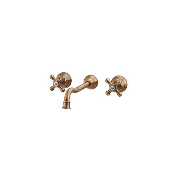 カクダイ 壁付2ハンドル混合栓 125-002-AB (水栓金具) 価格比較 カクダイ 壁付2ハンドル混合栓 125-002-AB (水栓金具) 価格比較